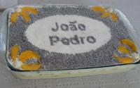 Torta de pêssego com chantilly