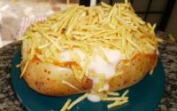 Batata recheada de frango da Van
