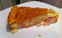 Torta salgada de presunto e queijo