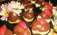 Profiteroles de café com creme