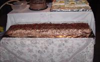 Torta mousse de chocolate branco com creme de chocolate preto