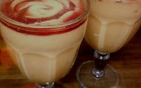 Creme de papaia com licor de cassis