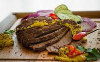 Picanha na mostarda e sal grosso