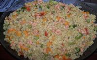 Salada de macarrão padre nosso com camarão