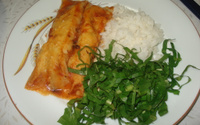 Panqueca de frango com catupiry