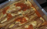 Panqueca de palmito com molho branco