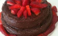 Bolo de chocolate com coco