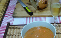 Sopa de camarão com tambaqui