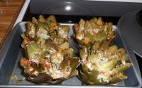 Alcachofras recheadas ao forno