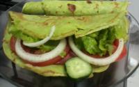 Lanche de panqueca verde