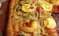 Pizza integral de escarola (chicória)
