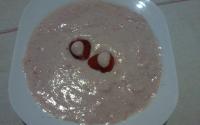 Mingau de morango com Mucilon