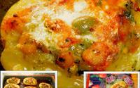 Batatas recheadas com moqueca de camarão