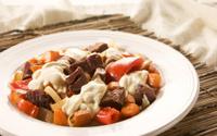 Carne seca com vegetais