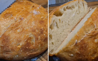 Descobri um jeito simples de fazer pão italiano caseiro com textura de padaria