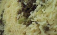 Arroz com brócolis e açafrão