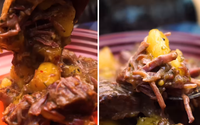 Desmancha na panela e derrete na boca: carne com mandioca na panela de pressão fácil de fazer (difícil é esperar o dia seguinte, quando ela fica ainda mais gostosa!)