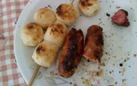 Churrasco de espetinho de pão de queijo