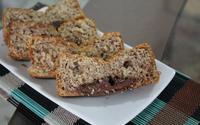 Bolo de banana com nutella