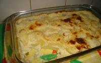 Batata com creme de queijo