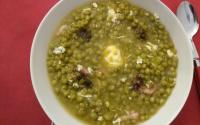 Sopa de ervilha com bacon