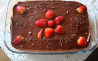 Mousse de bombom de morango