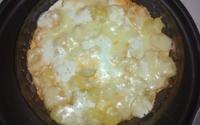Camarão com batatas gratinadas