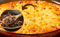 Para sua próxima refeição em família, experimente o gratinado de carne moída