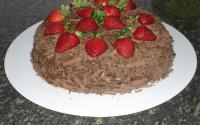 Torta de morango com chocolate
