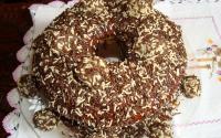 Bolo de formigueiro com brigadeiro branco