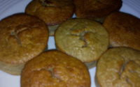 Bolo de aveia banana e maçã