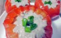 Tomates recheados com maionese de atum
