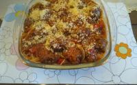 Macarrão com porpetas à moda Carine
