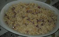 Farfalle com calabresa