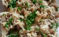 Arroz português com grão-de-bico