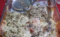 Bife à parmegiana com purê