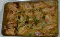 Frango assado com creme de cebola e maionese