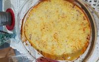 Torta de carne com batata doce