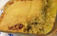 Bacalhau gratinado com purê de batatas