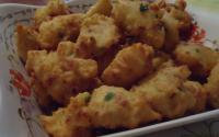 Bolinho de arroz com calabresa