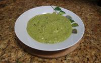 Sopa de abobrinha com couve