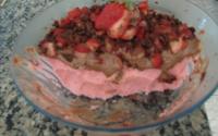 Mousse de morango com chocolate