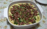 Caldo de mandioquinha e carne seca
