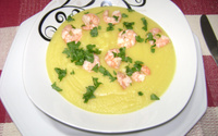 Sopa de camarão com batata baroa
