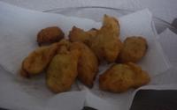 Bolinho salgado de banana frita