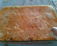 Macarrão com calabresa e creme de cenoura