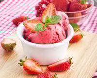 Sorvete caseiro de frutas