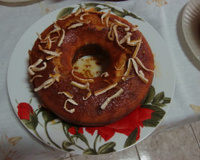 Bolo delícia de laranja com calda