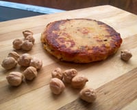 Hambúrguer de grão-de-bico vegano