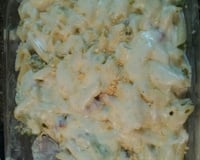 Macarrão com brócolis gratinado